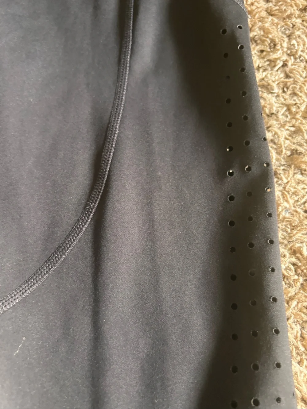 Athleta Women’s Black High Rise Laser Cut Pocket Leggings Size (Add Size) EUC